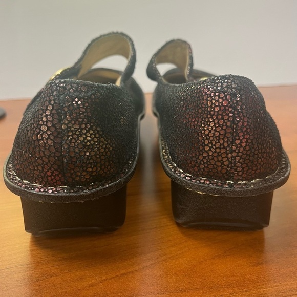 ALEGRIA Leather Mary Jane Rainbow Pink Design Shoes Clogs Size 39 9 - Picture 9 of 16